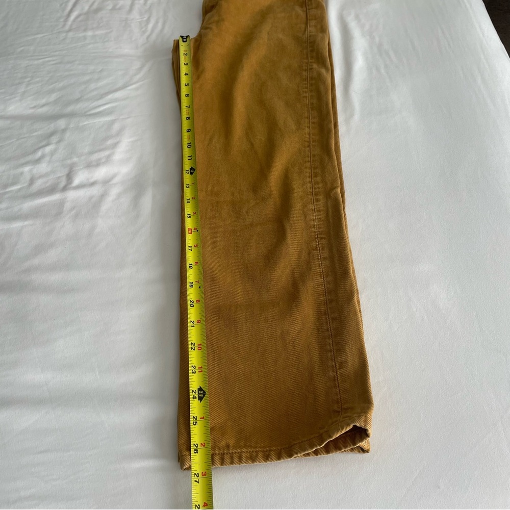 & Other Stories Straight Leg High Waist Jeans Mustard - Picture 15 of 16
